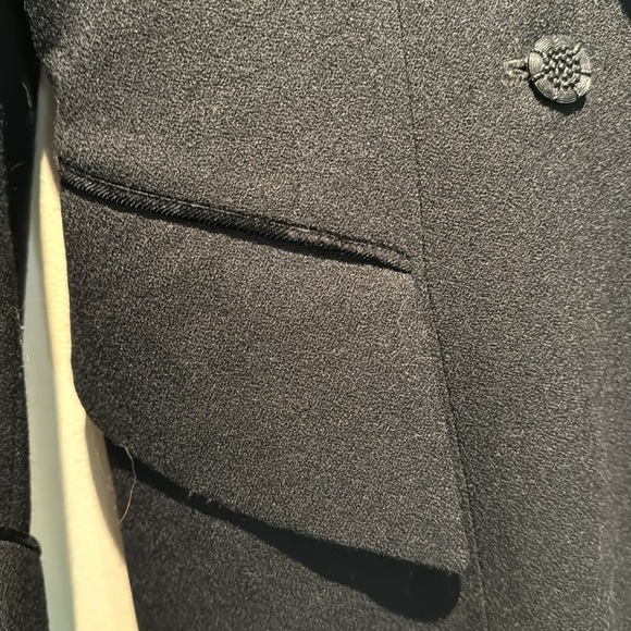 Black double breasted Karin Varvar overcoat - light weight, 3/4 length - Picture 3 of 6